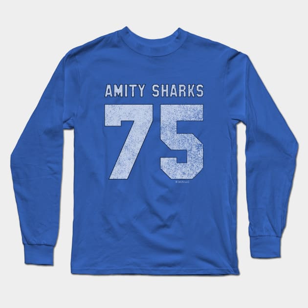 Amity Sharks 75 (faded) Long Sleeve T-Shirt by GloopTrekker